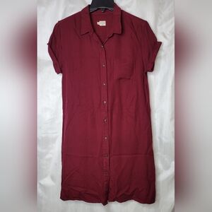 Bridge & Burn button down burgundy dress